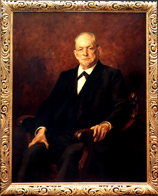 August Thyssen um 1917. Gemälde von Franz Josef Klemm. August Thyssen um 1917. Gemälde von Franz Josef Klemm.