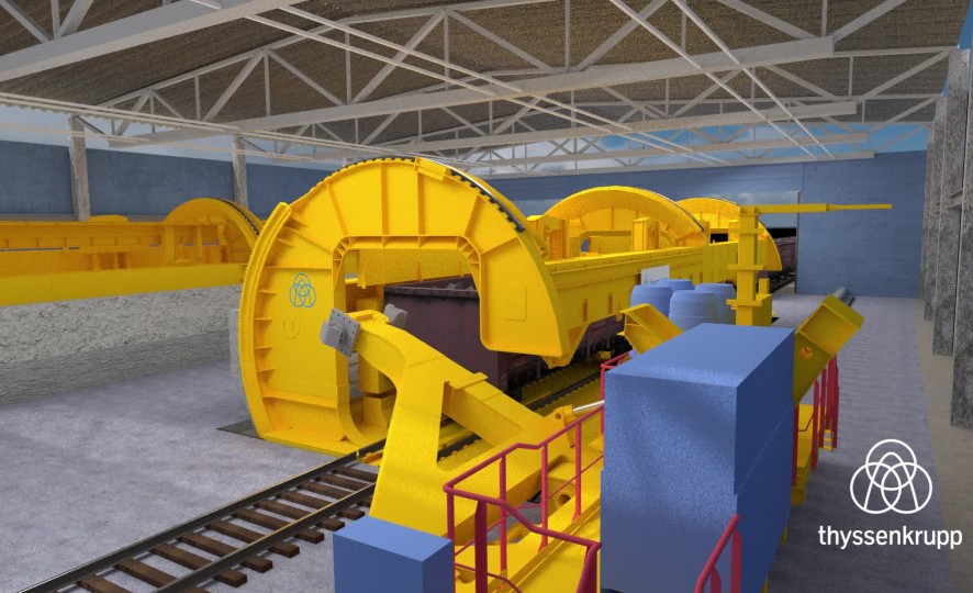 3D animation video of rotary car dumper 3D animation video of rotary car dumper