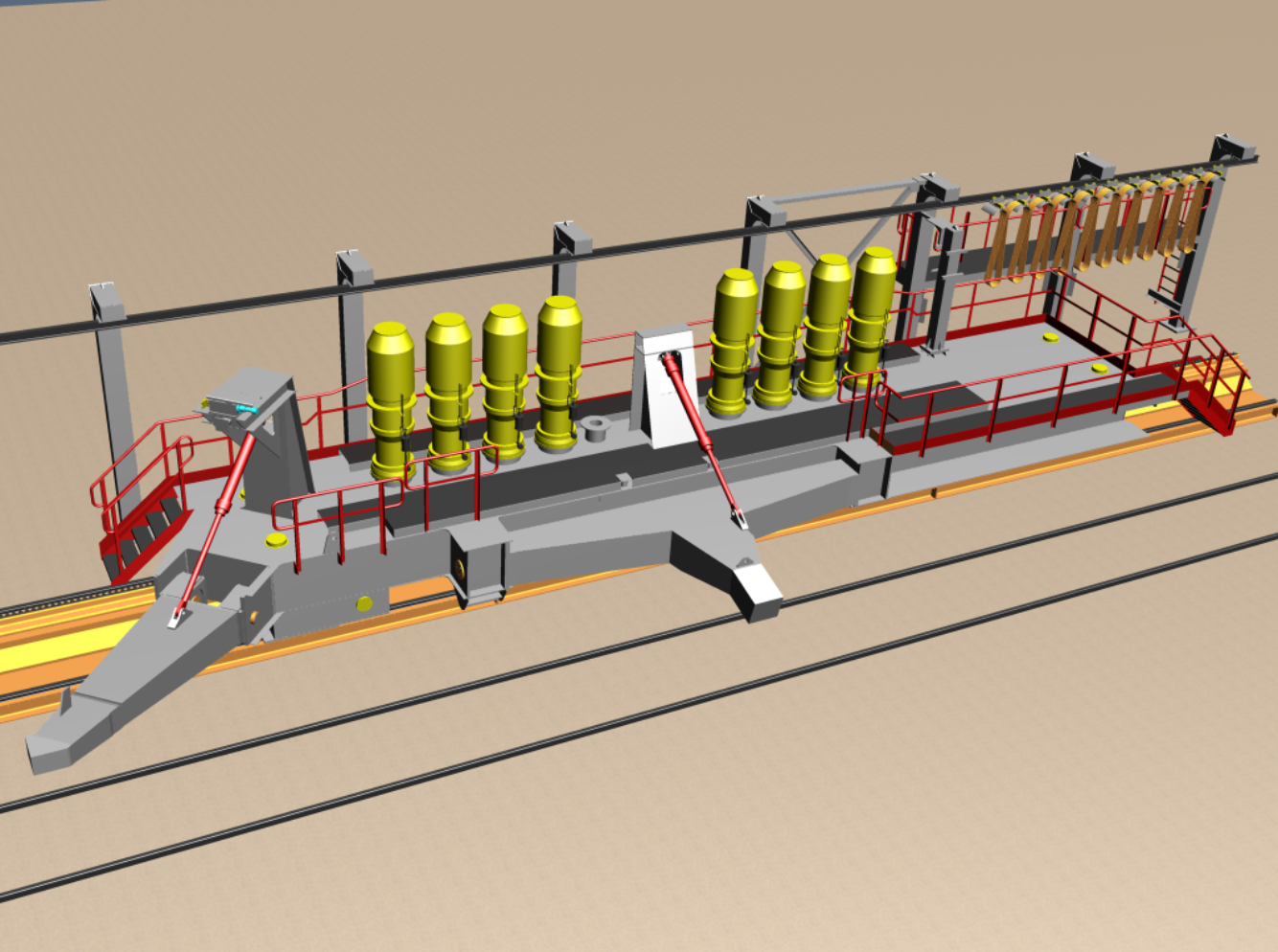 Main components of rail car positioner Main components of rail car positioner