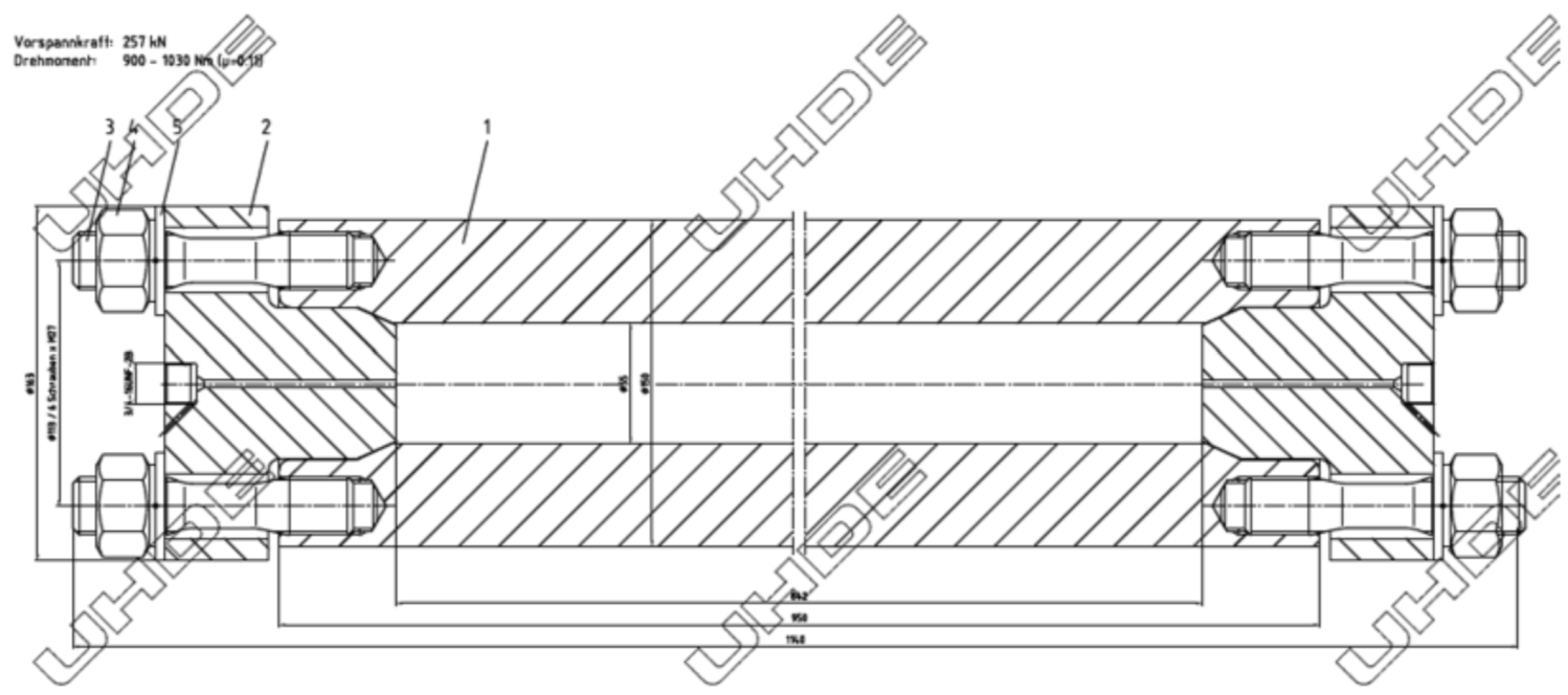 4.000 bar Hochdruck-Pulsationsdämpfer 4.000 bar Hochdruck-Pulsationsdämpfer