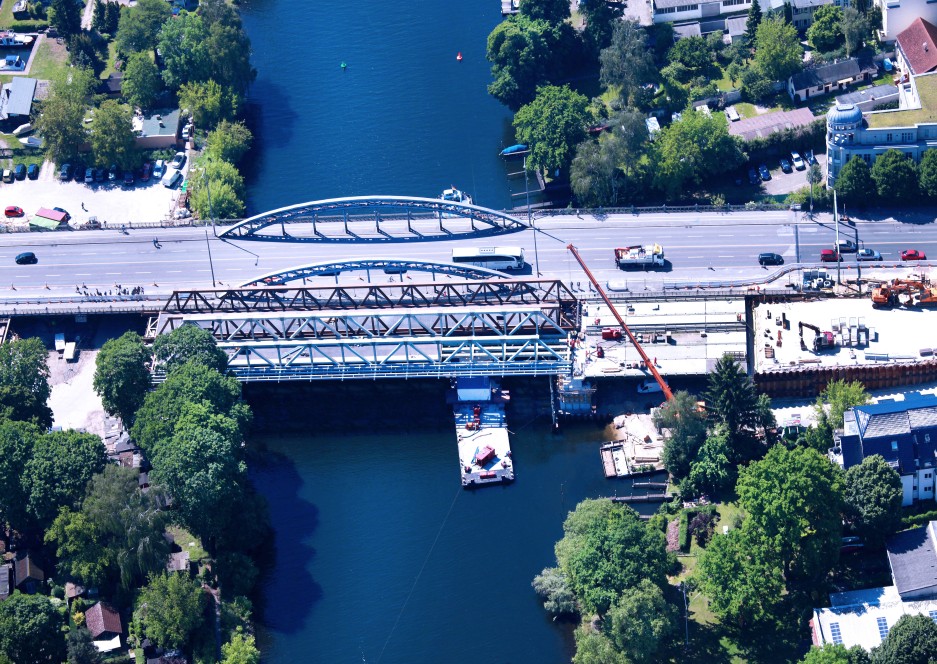 Construction of the new Freybrücke in Berlin Spandau Construction of the new Freybrücke in Berlin Spandau
