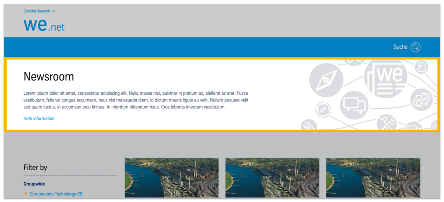 Info Stage im Intranet-Einsatz Info Stage im Intranet-Einsatz