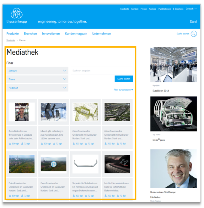 Media Library - Module view Media Library - Module view