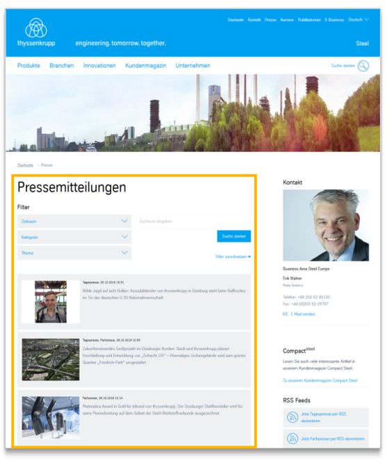 Press Overview - Module view Press Overview - Module view