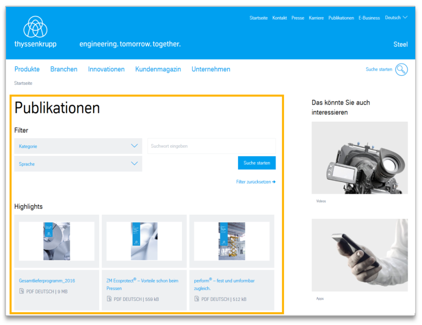 Publications - Modulansicht Publications - Modulansicht