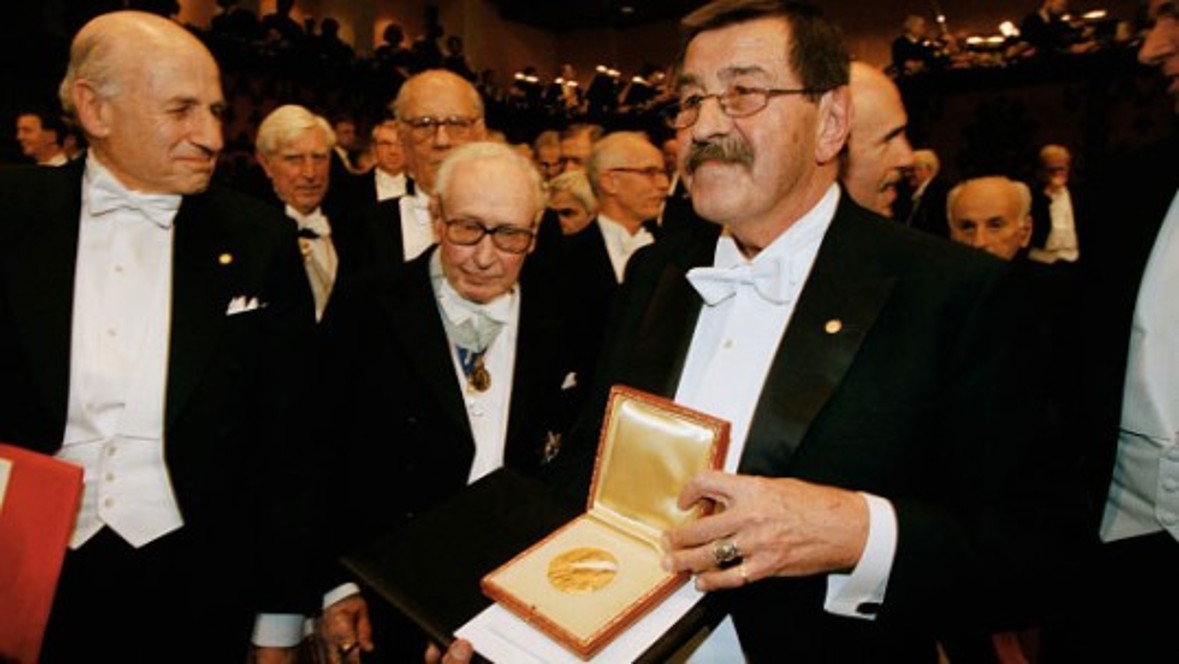Günter Grass is awarded the Nobel Prize for Literature in Stockholm. Günter Grass is awarded the Nobel Prize for Literature in Stockholm.