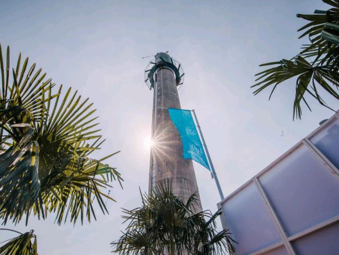 The 246-meter test tower for elevator innovations: one of the Group’s most exciting research facilities