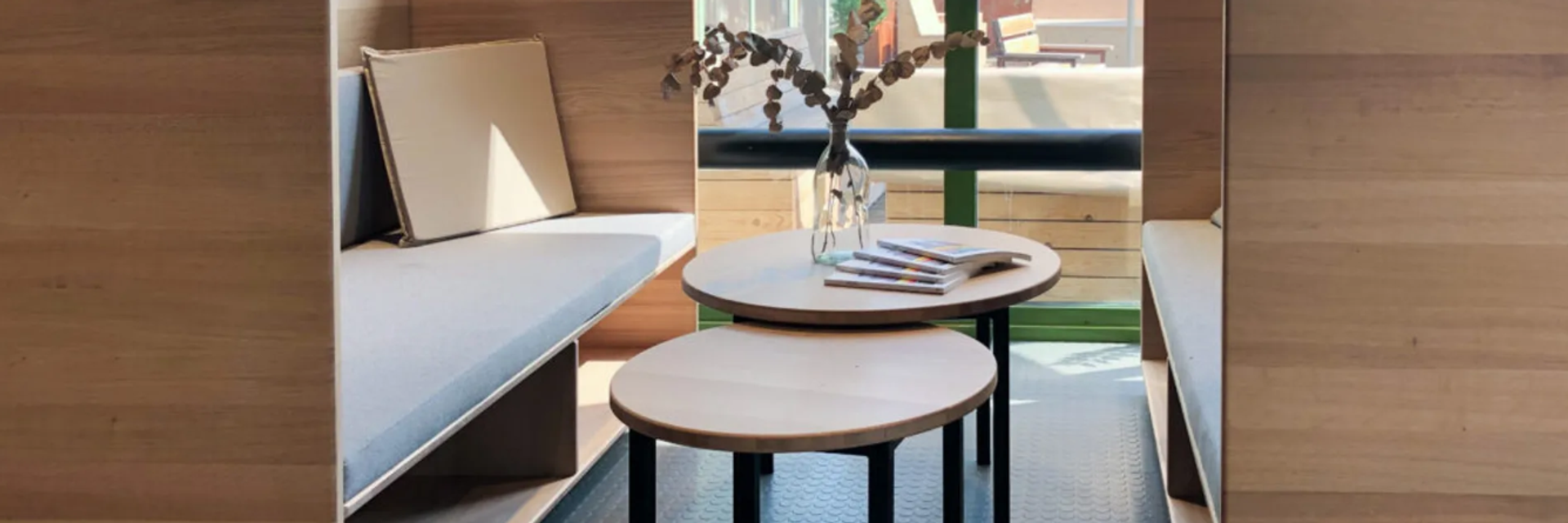 Sitzniesche in einem Café