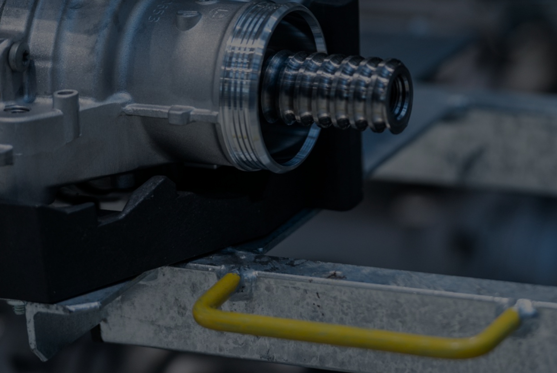 Close-up of a multi-part rotor shaft from thyssenkrupp Dynamic Components for electric motors used in e-mobility powertrains.