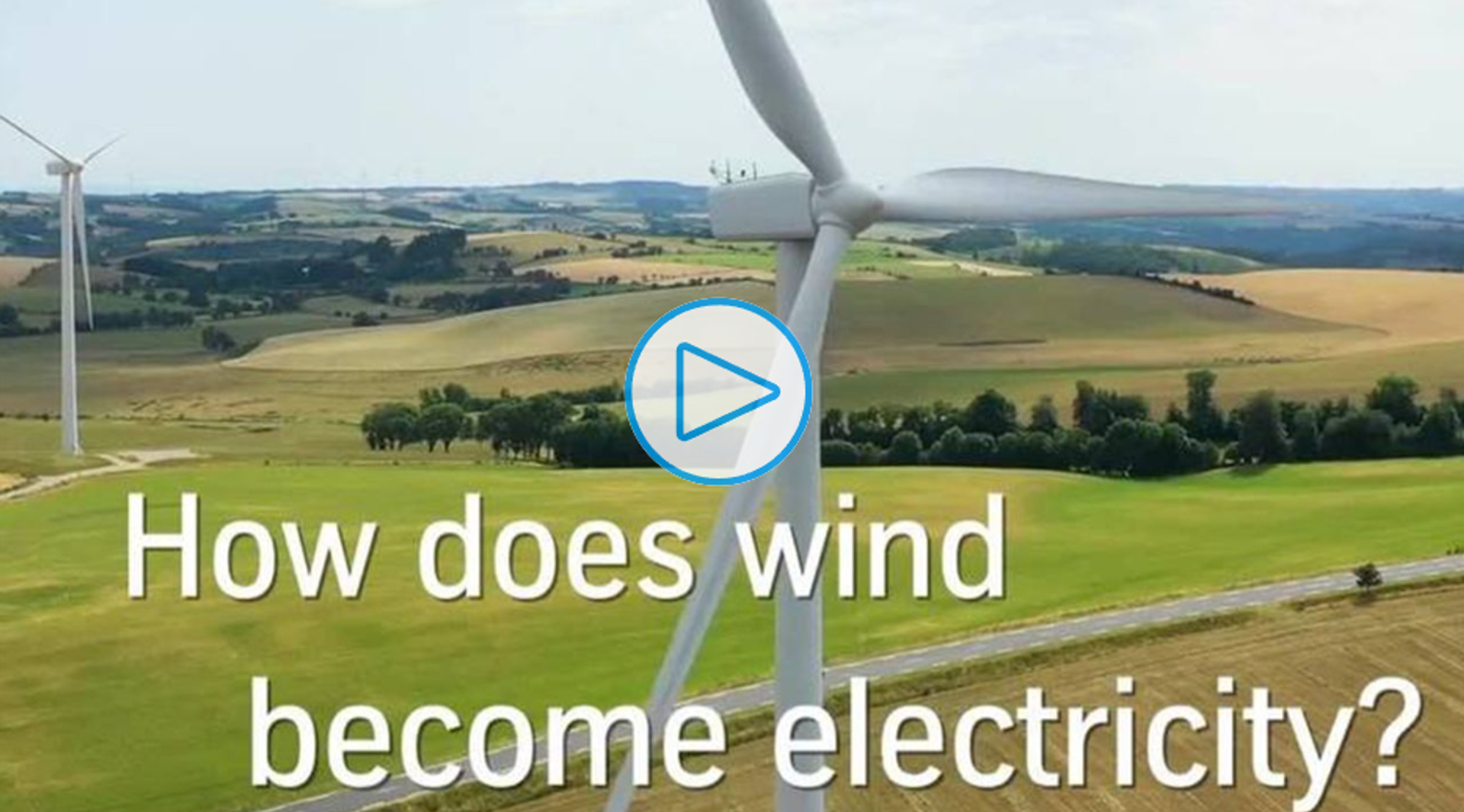 A wind turbine; close-up of the blades