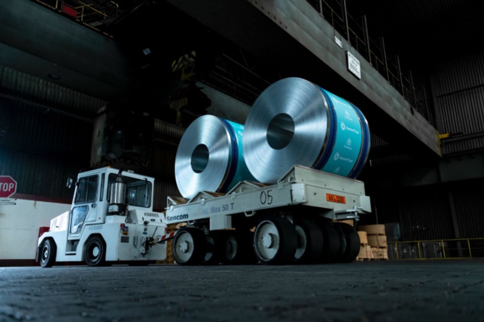truck with steel coil