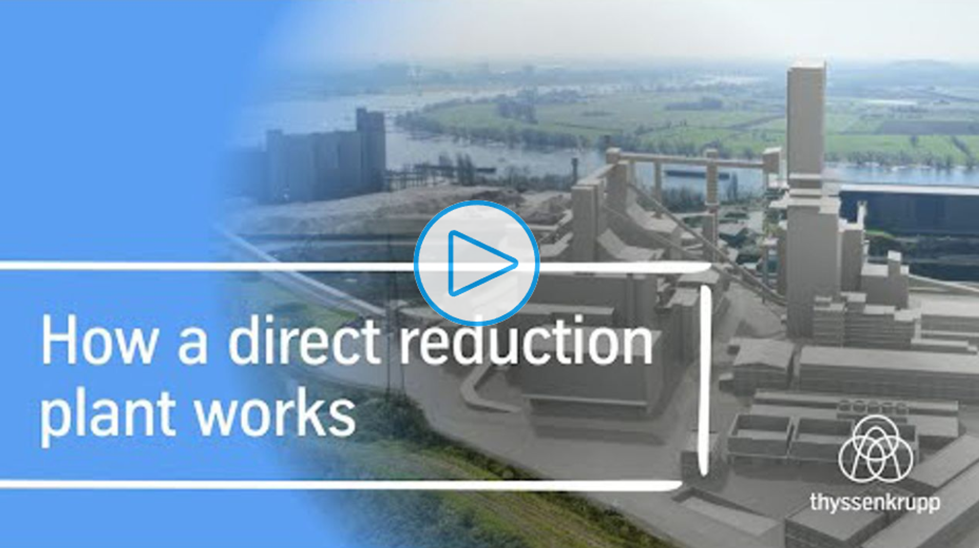 Rendering of the new direct reduction plant at thyssenkrupp Steel in Duisburg.
