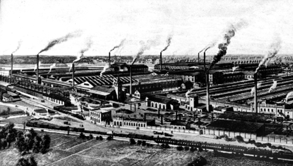 1896: Bau eines Bandeisenwalzwerks im nahen Dinslaken