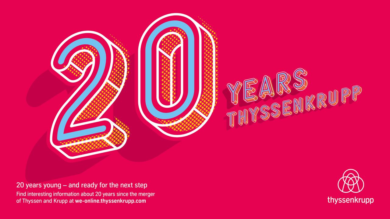 engineered article about the anniversary of the merger of Thyssen and Krupp