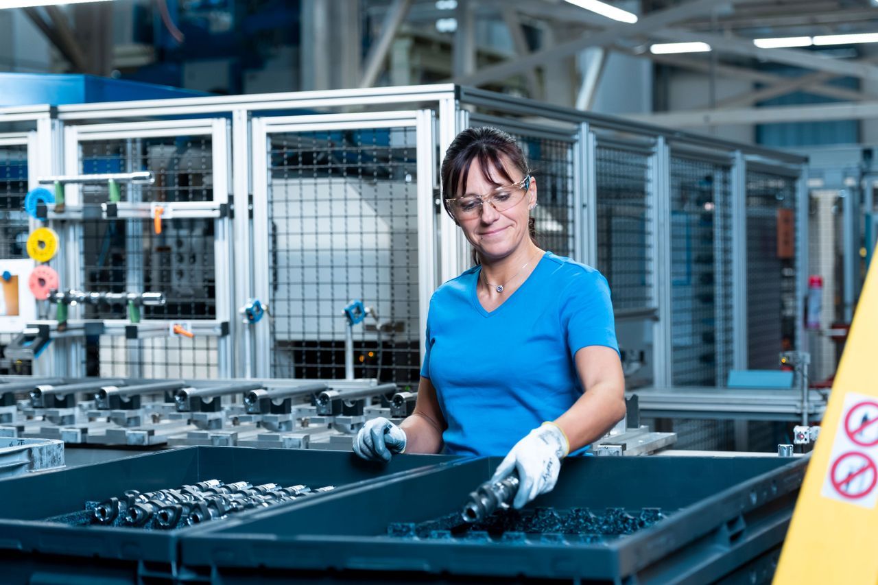 Employee in production