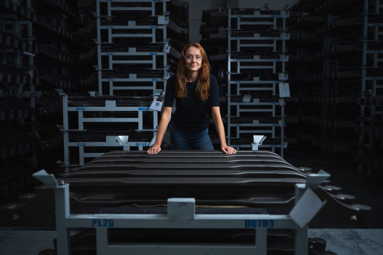 Employee in the production plant