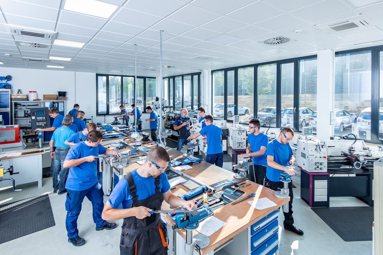Mitarbeiter in der Produktion