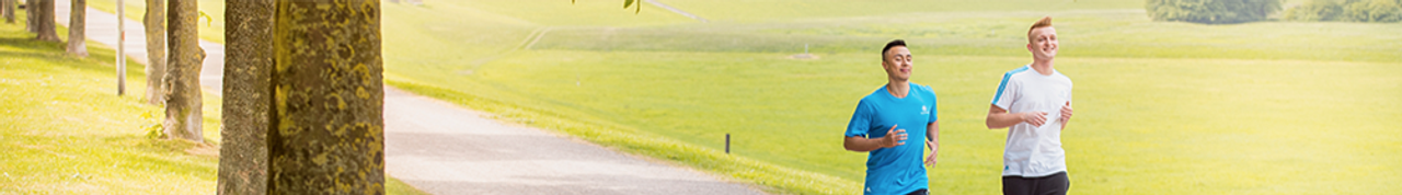 Employees jogging