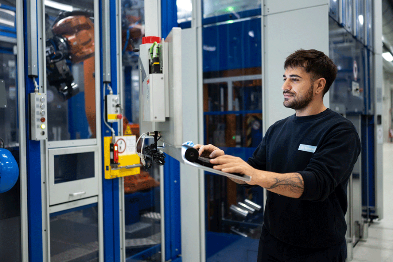 Man at a machine
