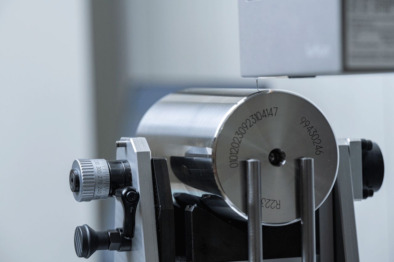 Roller on a testing machine