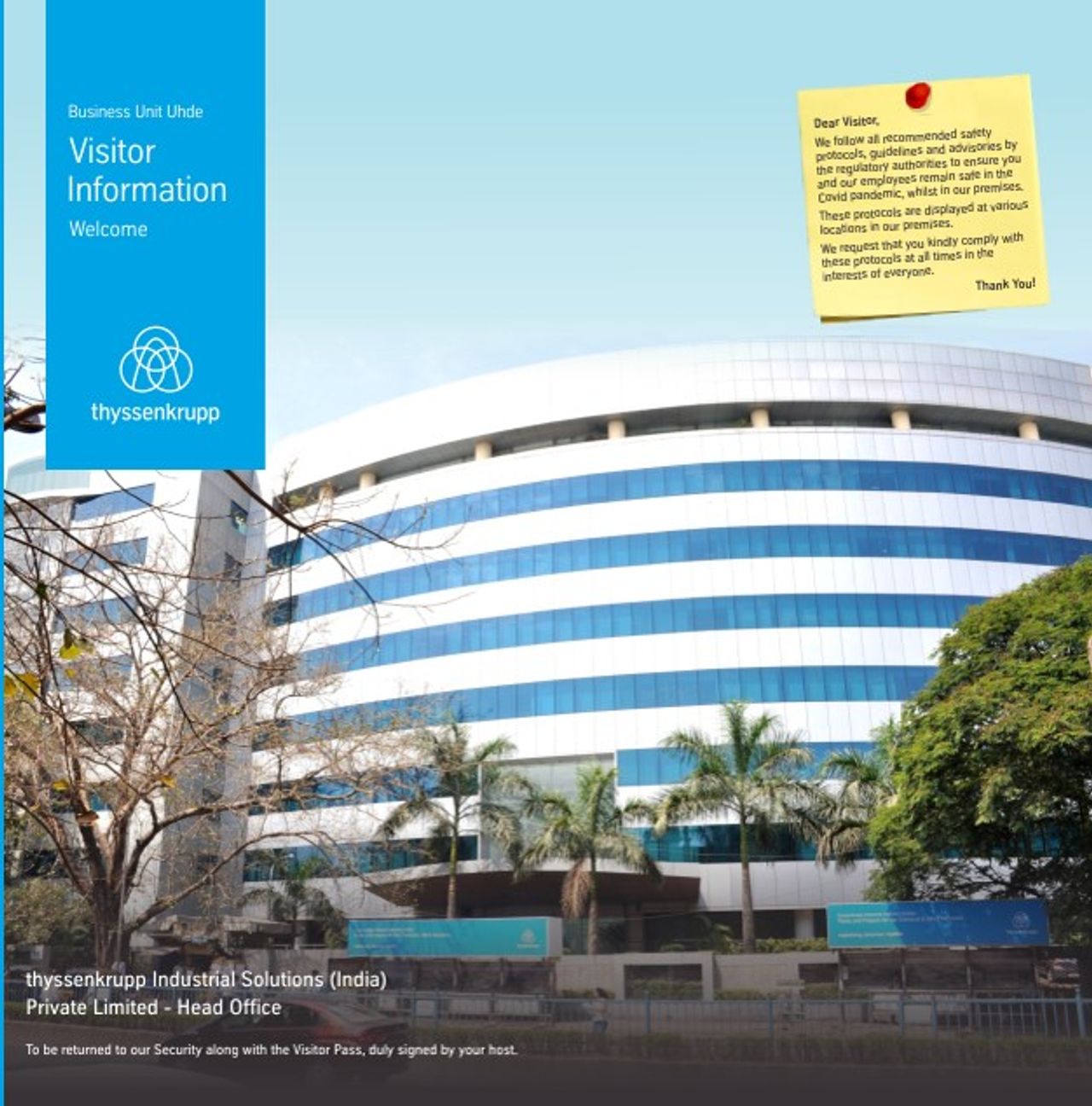 Visitors Booklet - Head Office
