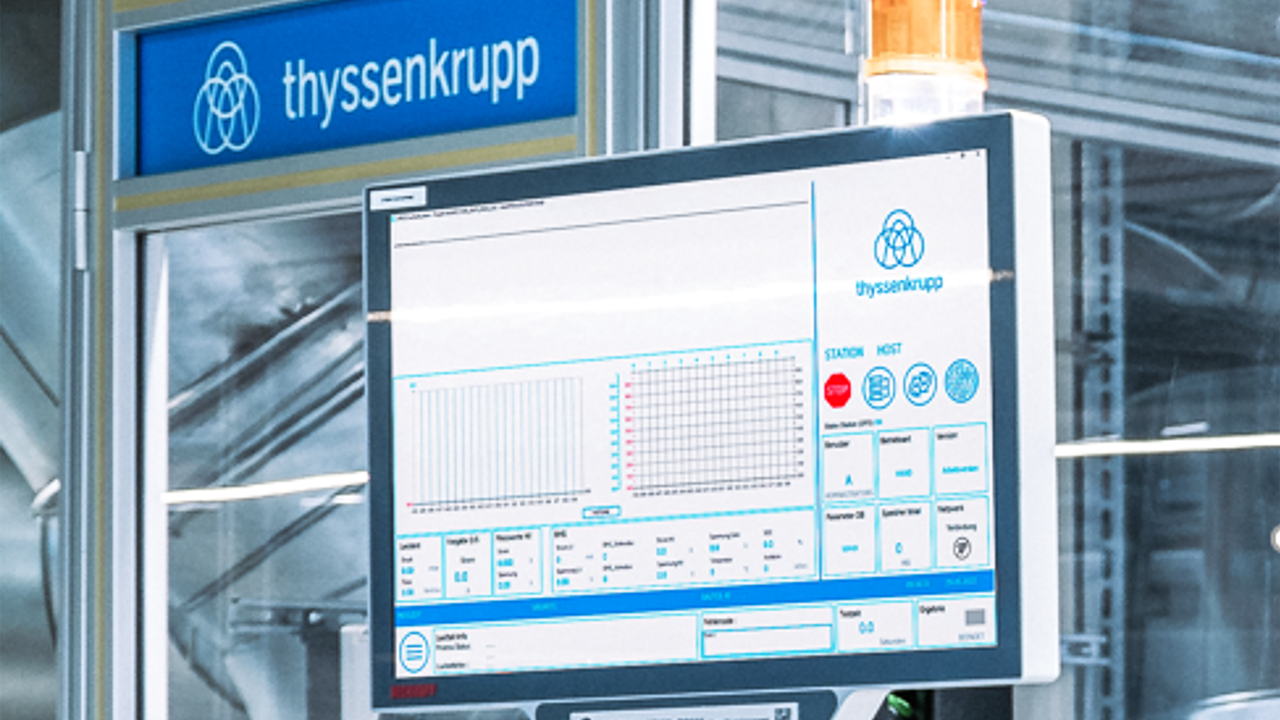 Bildschrim mit Testsoftware