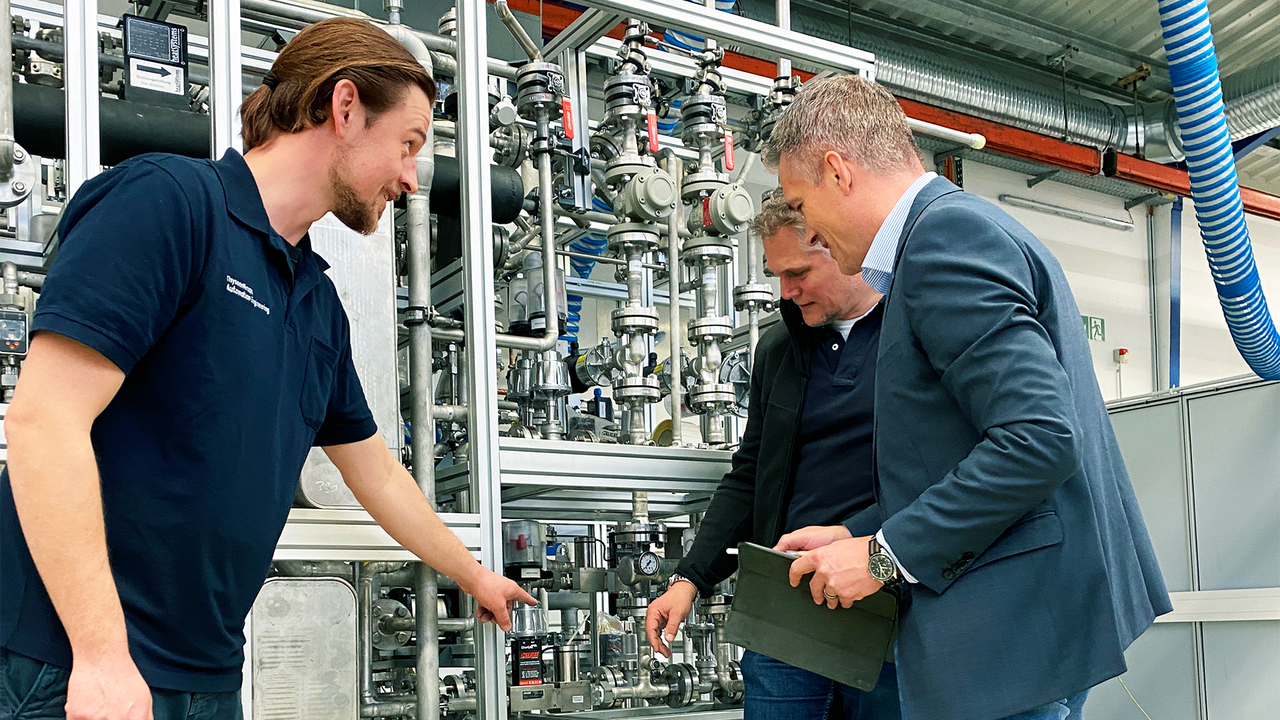 Teststand für Wasserstoffproduktionsanlagen