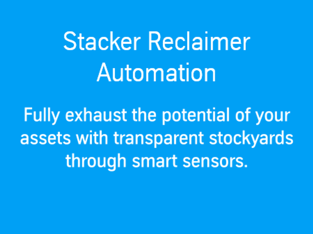 Stacker Reclaimer Automation I thyssenkrupp