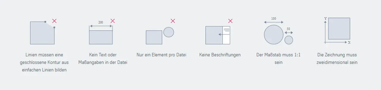 Anforderung an CAD Zeichnungen