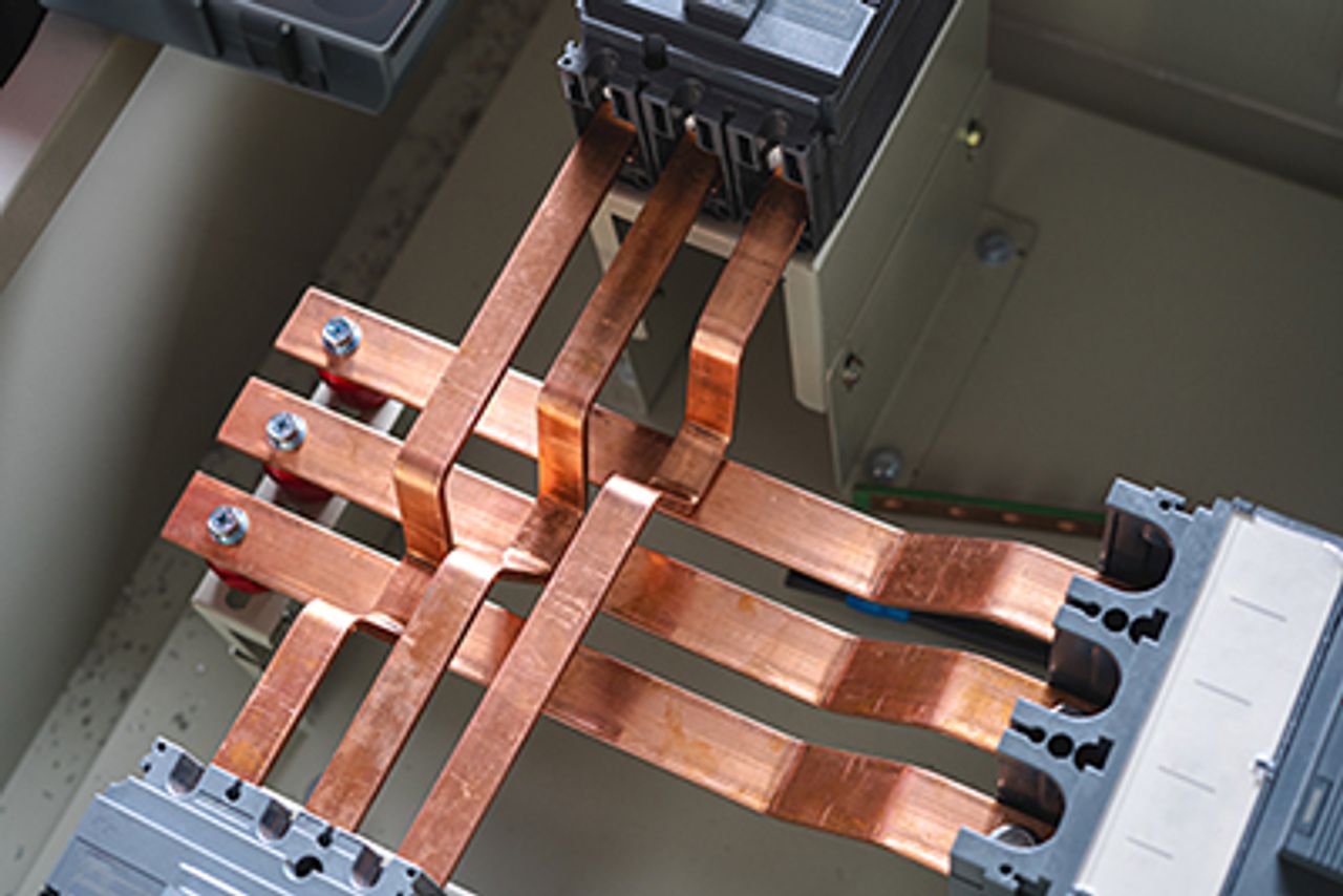 koperen stroomrails tranformator