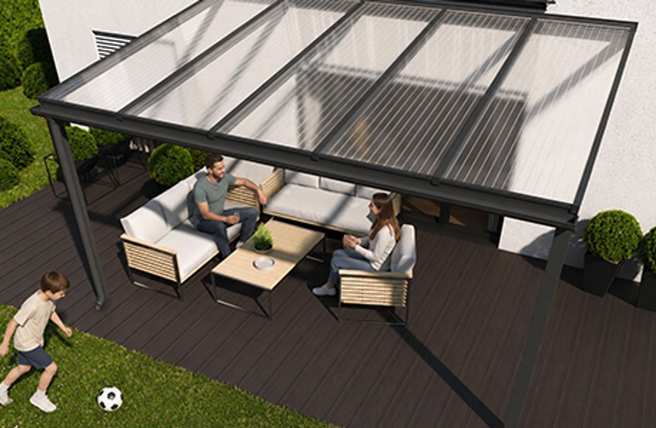 lyx® PMMA Stegplatten – Terrassenüberdachung