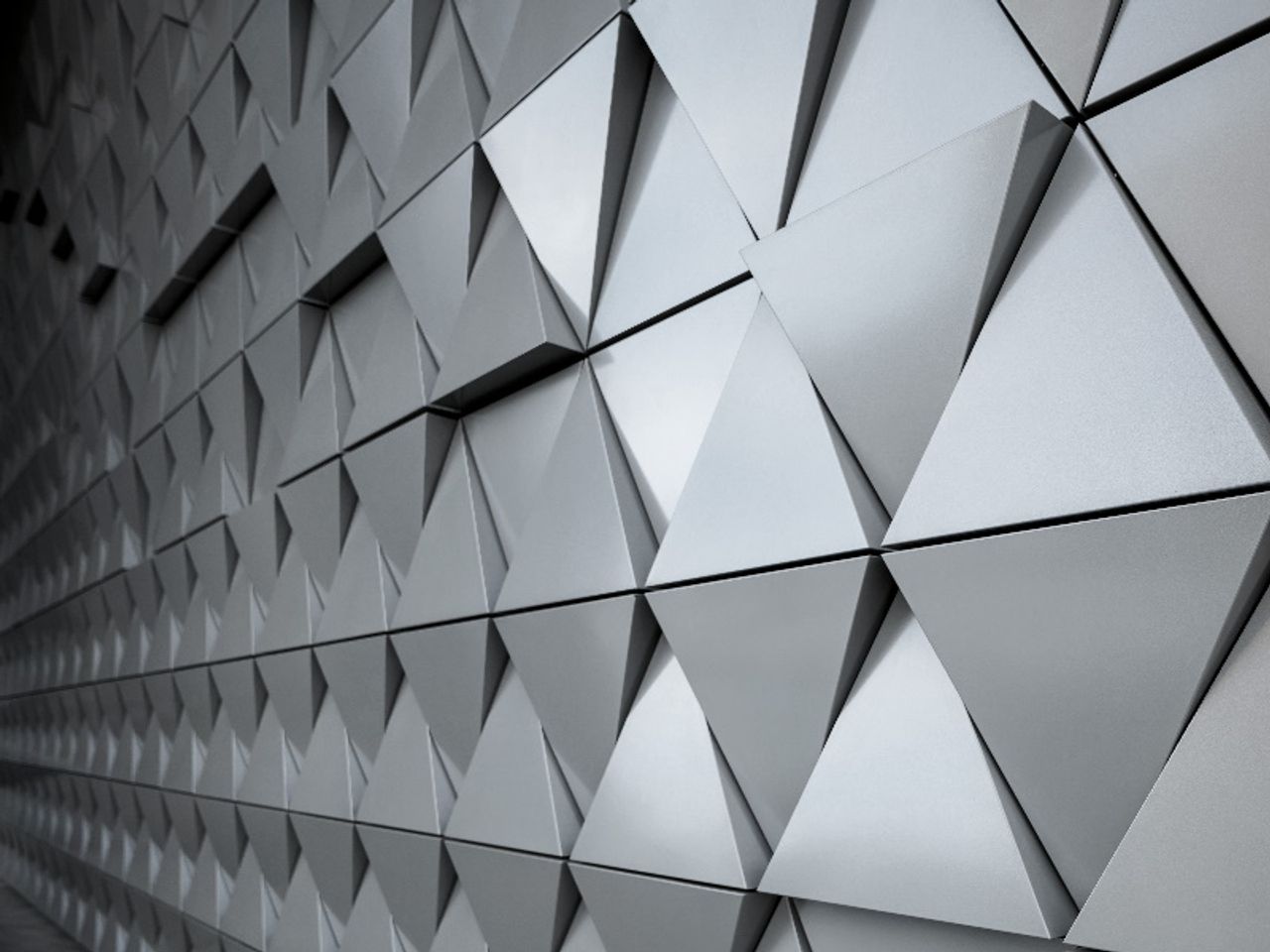 Dreieckiges Design mit KömaSteel® in grau