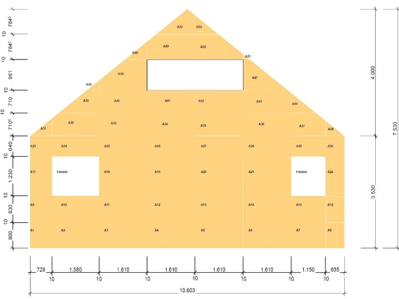 Plattenlayout