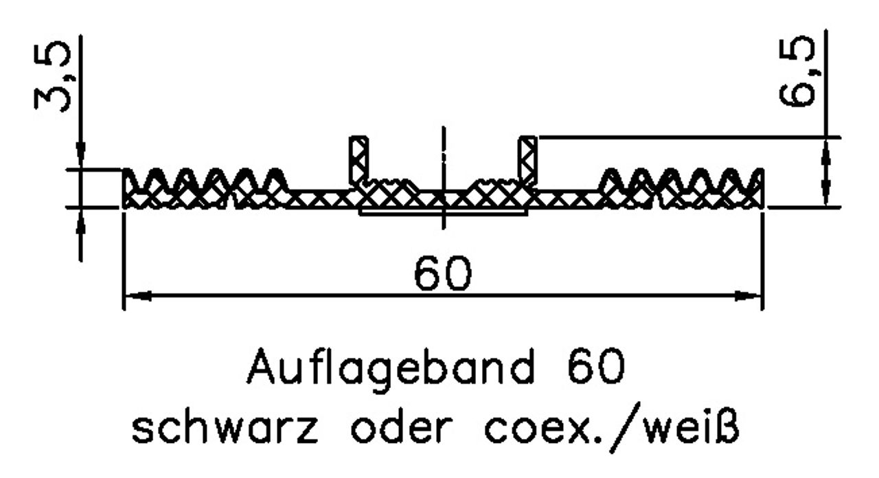 Auflageband 60 mm