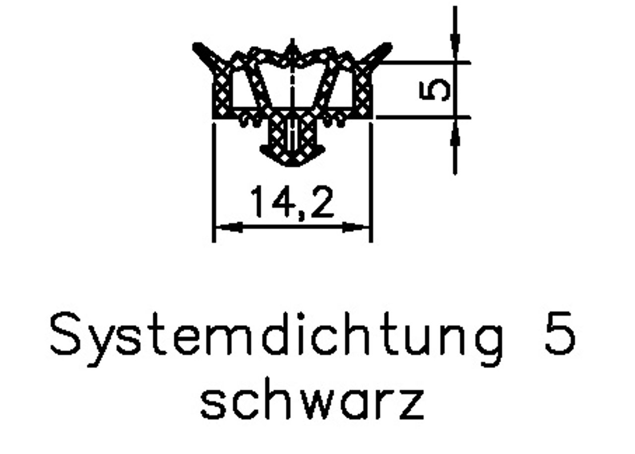 Systemdichtung 5 schwarz