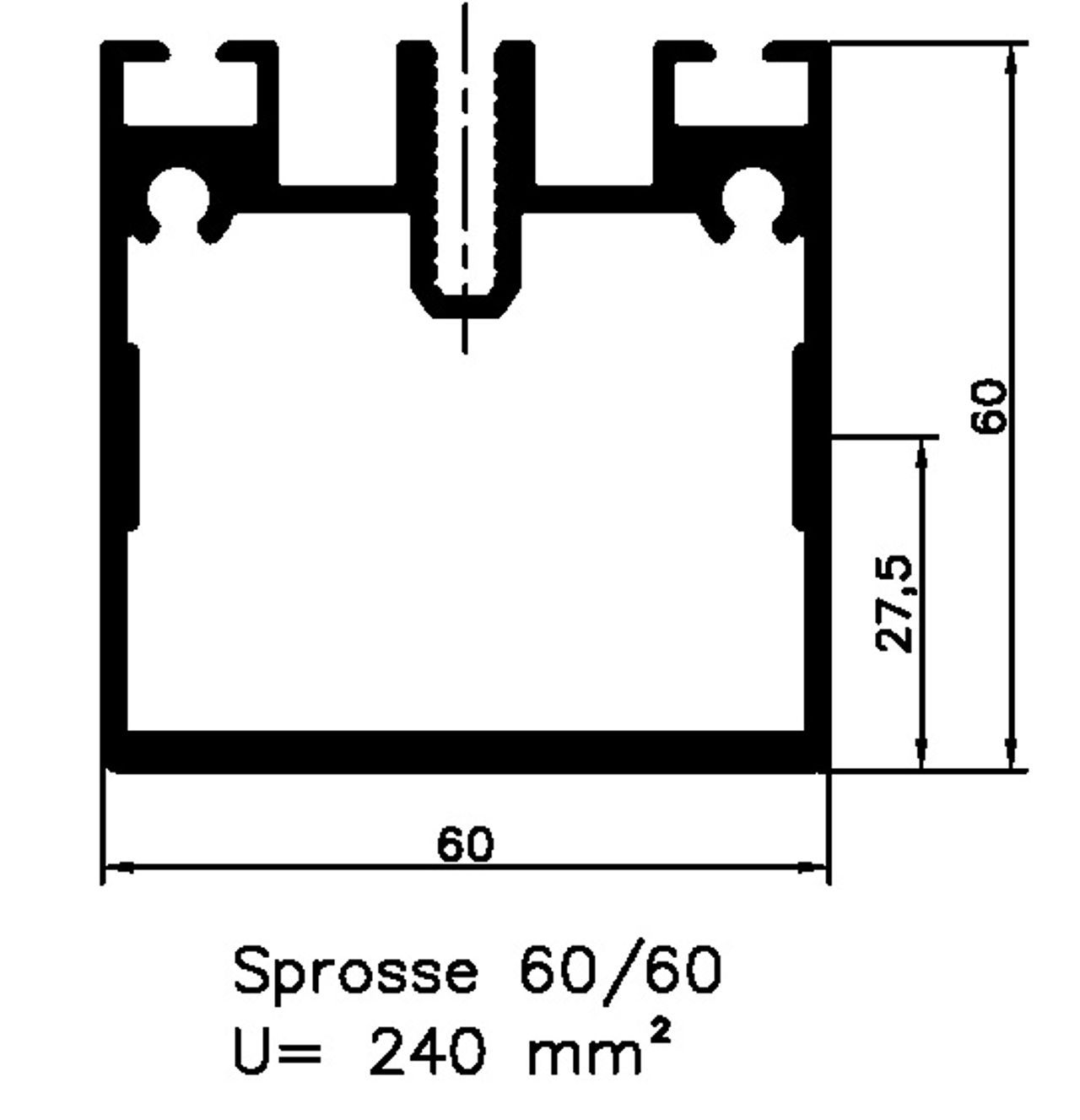 Syprotech® Sprossenprofil statisch tragend