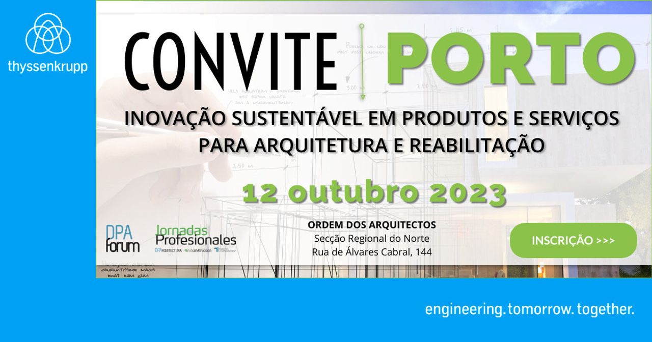 Encontros Profissionais de Arquitetura e Reabilitação - Porto, em 12 de novembro.