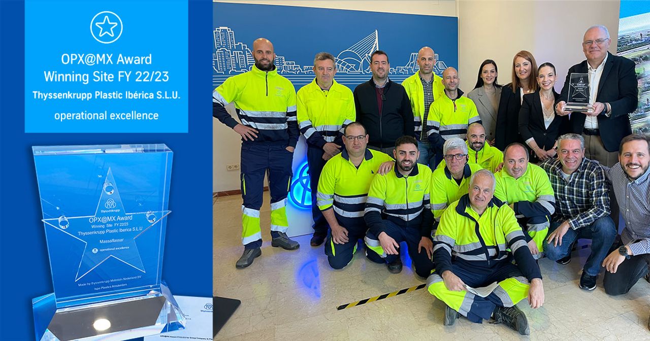 thyssenkrupp Plastic Ibérica ganadora del Premio OPX@MX 22/23