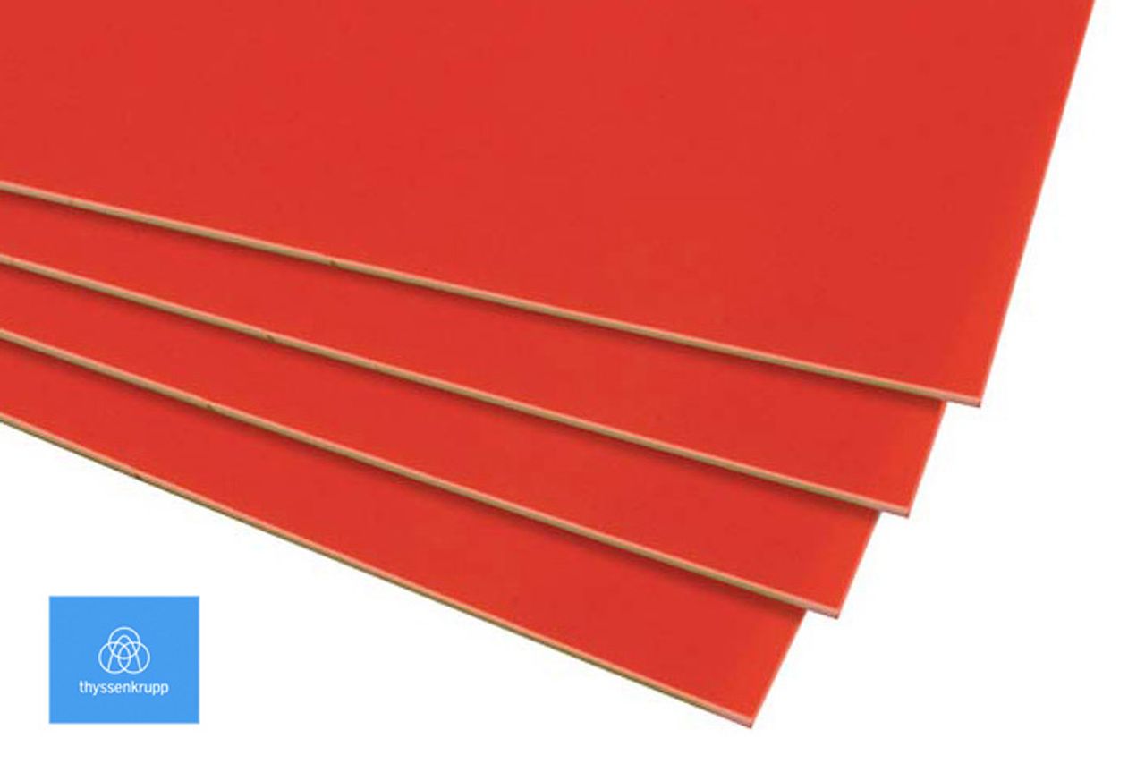Plancha de poliestireno rígido Rojo  (HIPS)