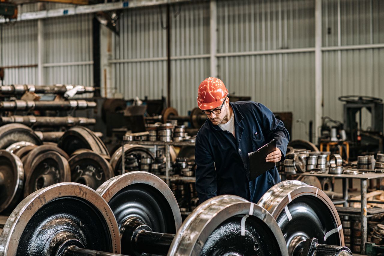 technician conducting quality inspection