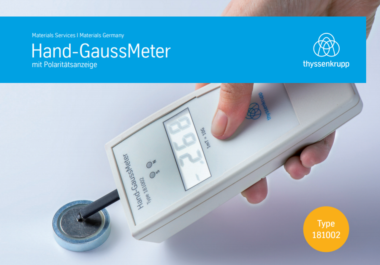 Hand-Gaussmeter, thyssenkrupp Magnettechnik