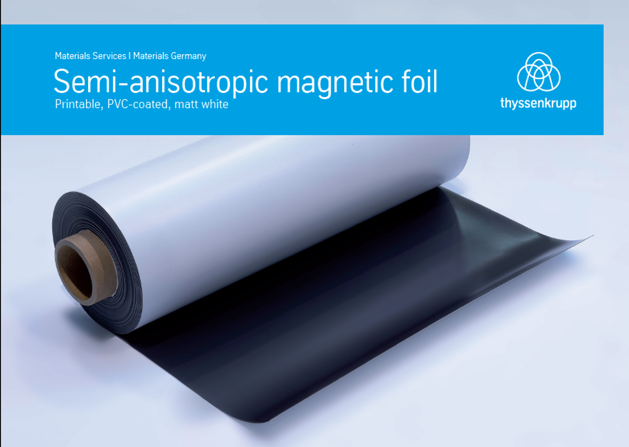 Printable semi-anisotropic magnetic foil, thyssenkrupp Magnettechnik