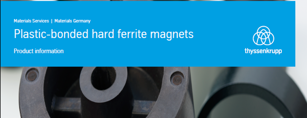 Plastic bonded ferrite magnets