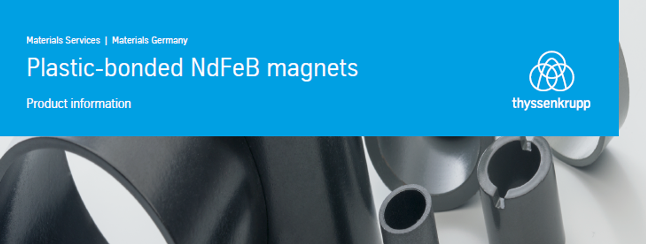 Plastic bonded neodym magnets