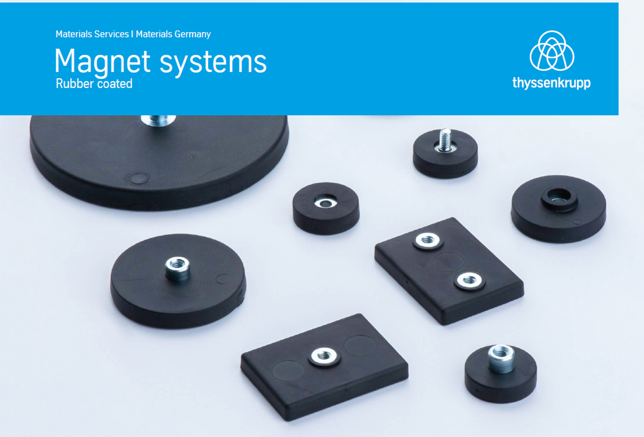 Rubber coated pot magnets