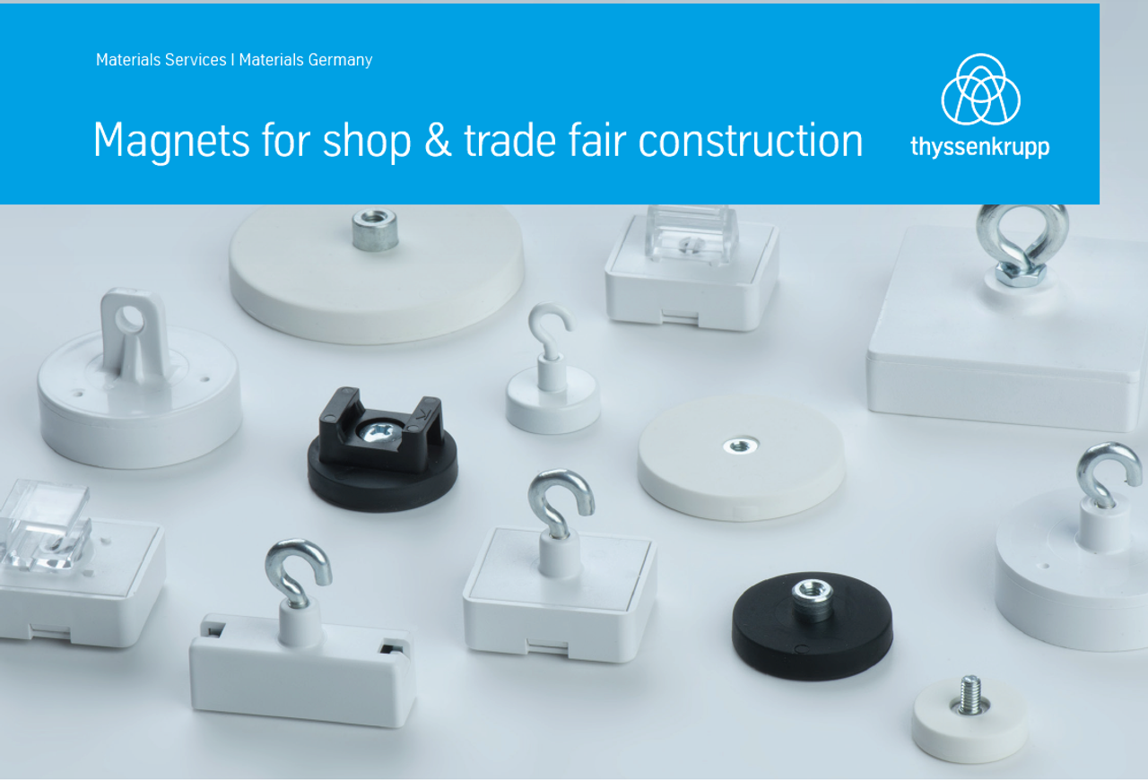 Magnets for shop & trade fair construction