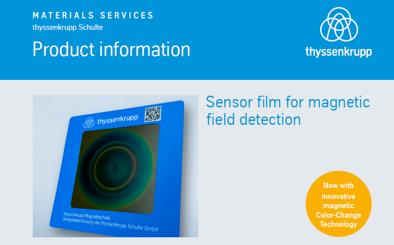Sensor film for magnetic field detection; thyssenkrupp Magnettechnik