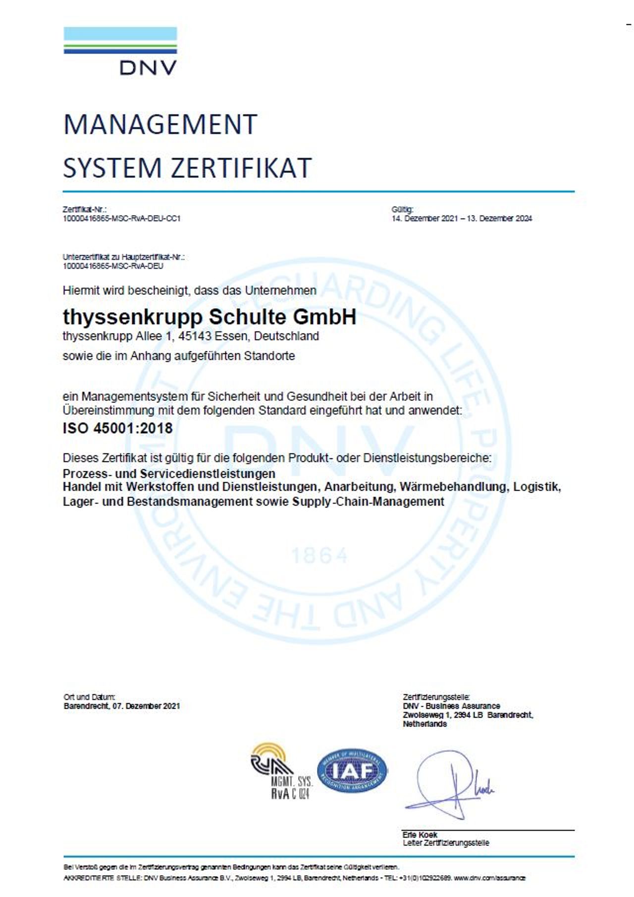 ISO 45001:2018