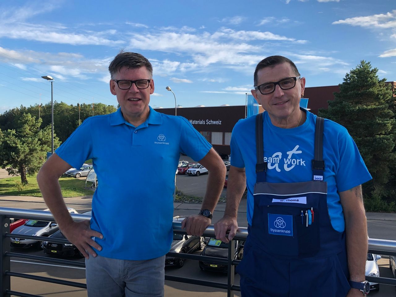 Peter Alpert und Walter Thoma sind 20 Jahre bei thyssenkrupp Materials Schweiz