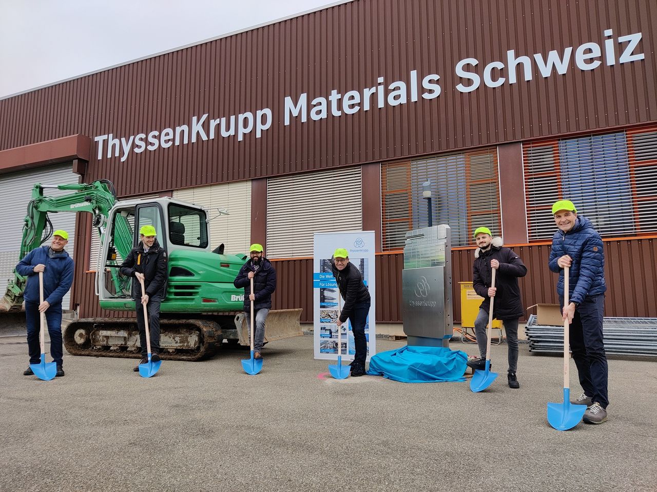 Spatenstich, Produktionshalle prodrill, tieflochbohren, flachschleifen, supply chain services, materials as a service
